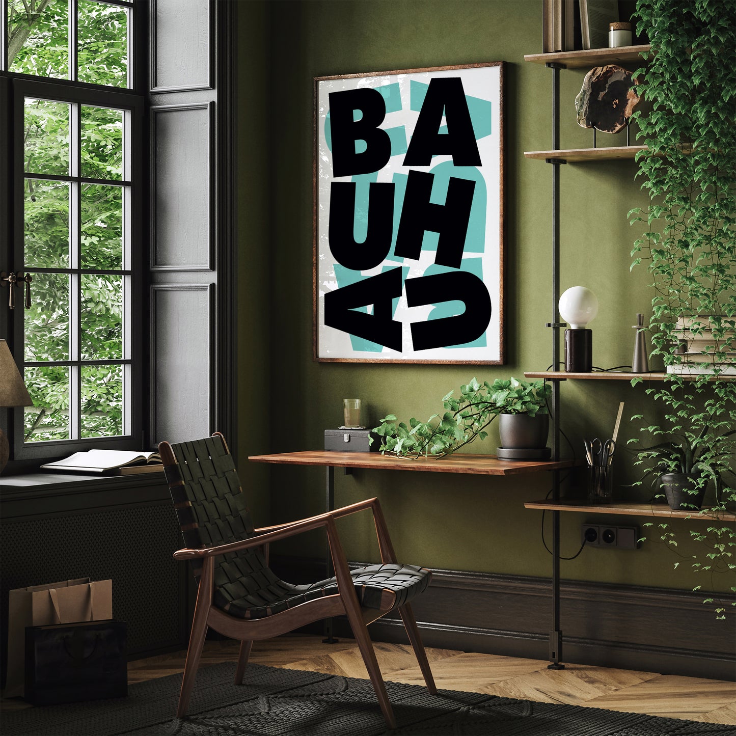 Bauhau Typographic Text Poster