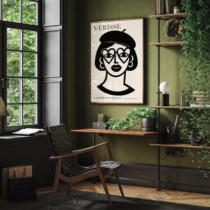 Girl with Heart-Shaped Glasses – Verisse Galerie Rousselet Print