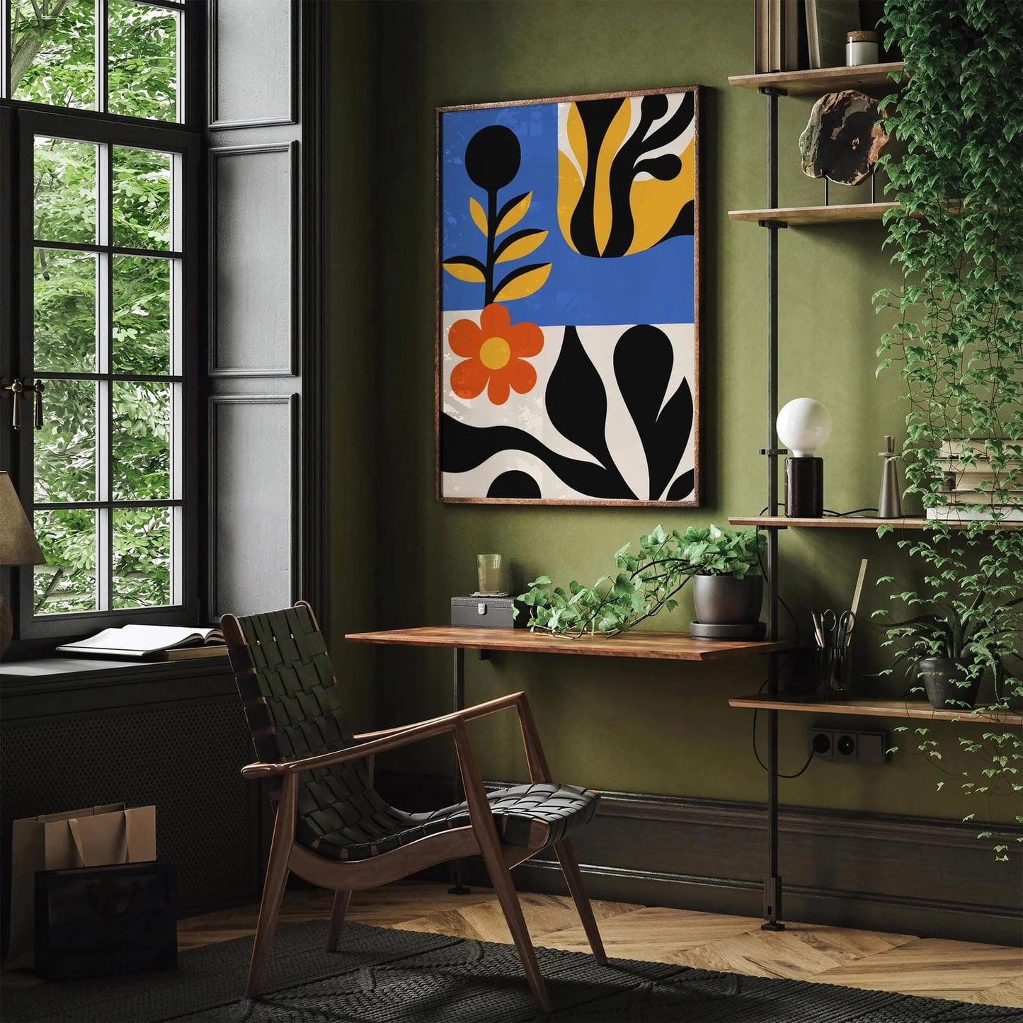 Retro Cut Outs Abstract Print in Matisse Style