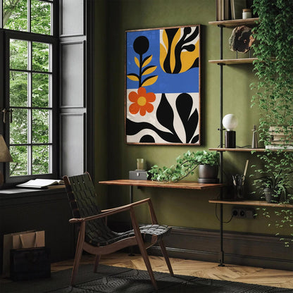 Retro Cut Outs Abstract Print in Matisse Style