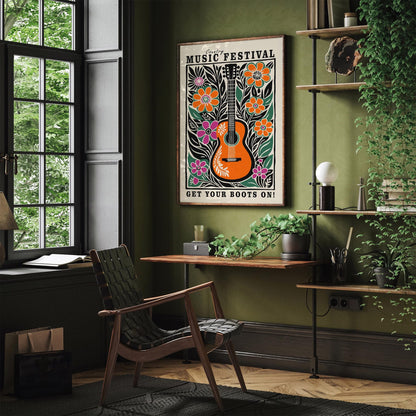 Country Music Folk Poster