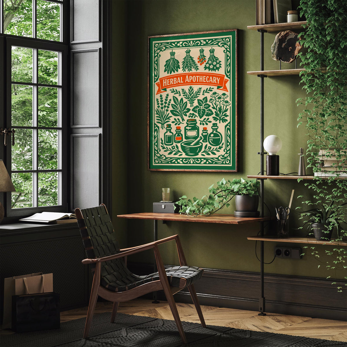 Herbal Apothecary Vintage Art Poster