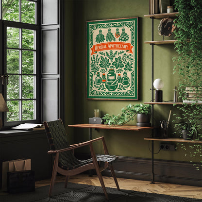 Herbal Apothecary Vintage Art Poster