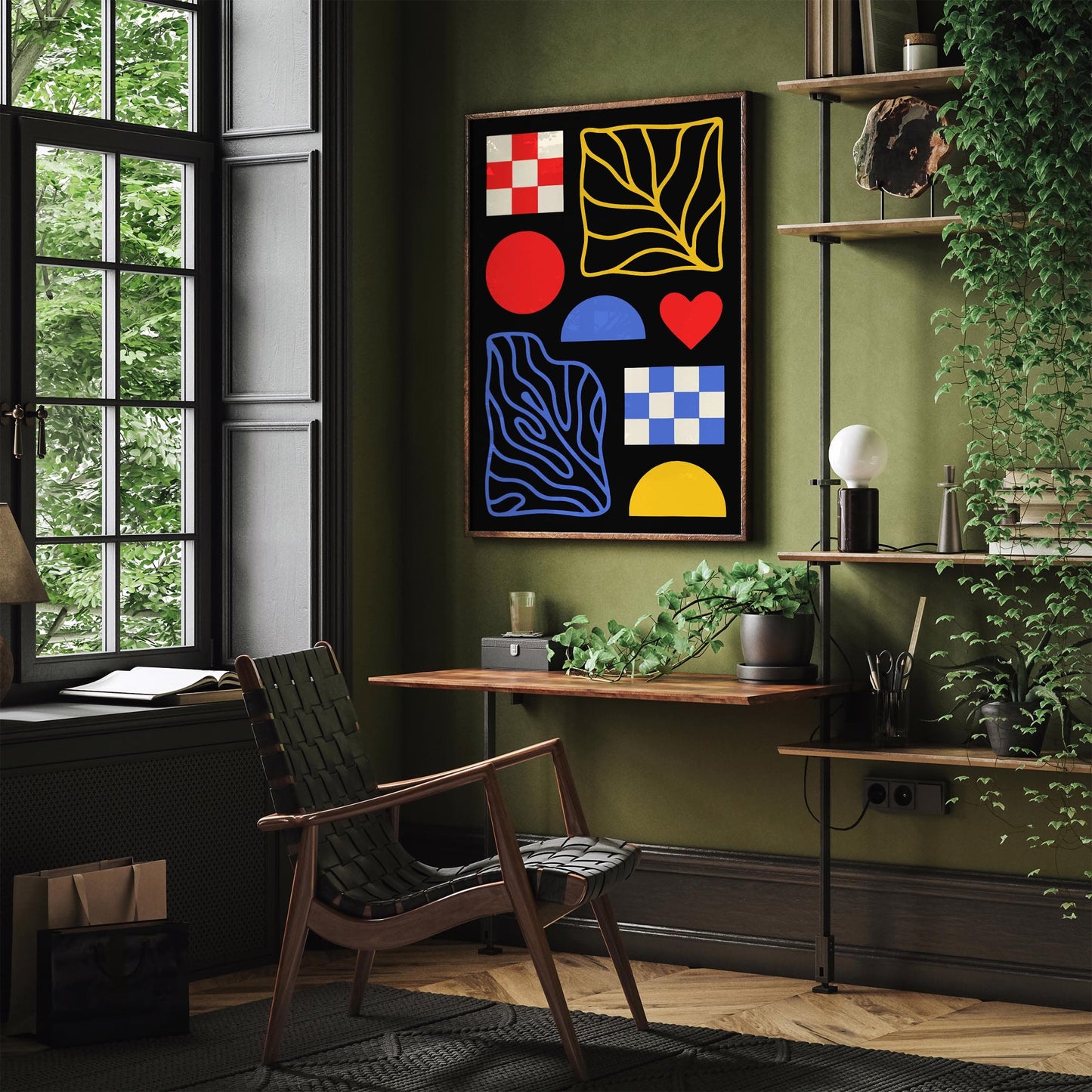 Mid Century Modern Poster - Abstract Retro Wall Art