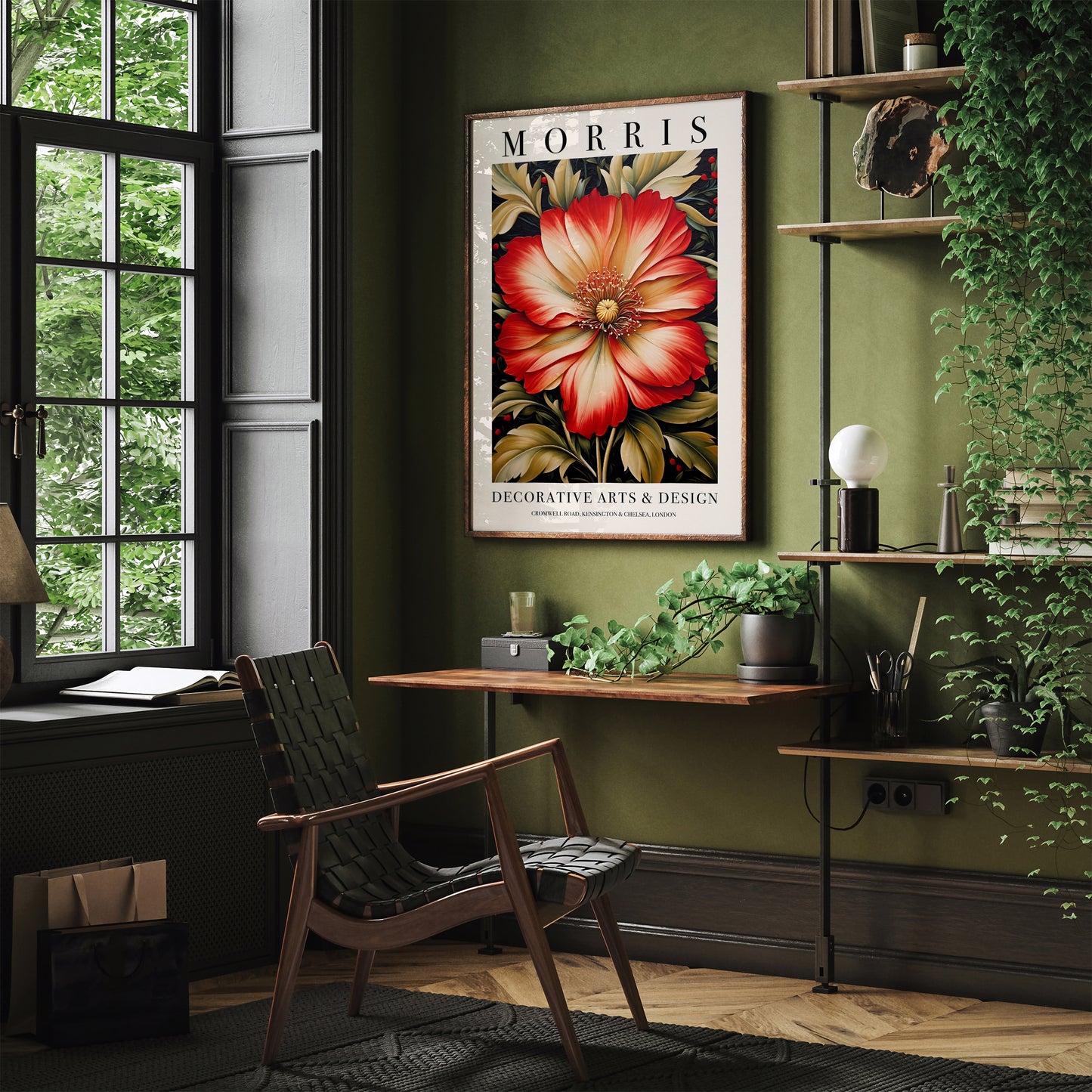 Red Flower Elegant Wall Art 2025