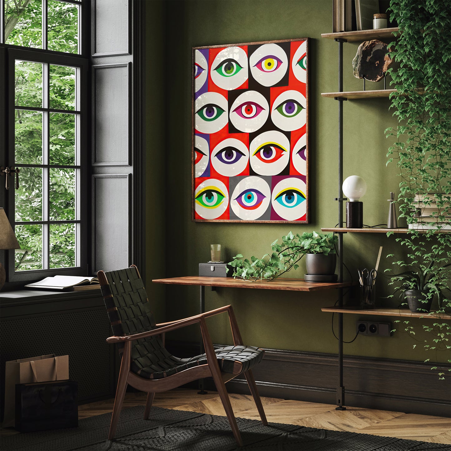 Mid-Century Artistic Eyes Poster