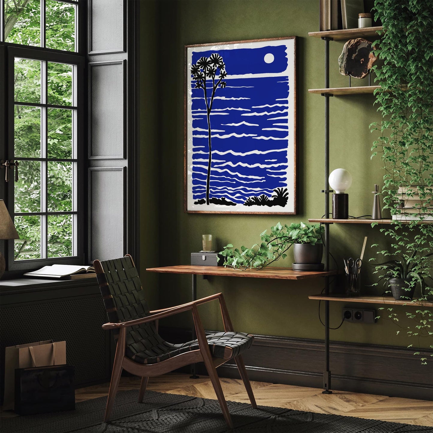 Abstract Blue Ocean and Sky Poster