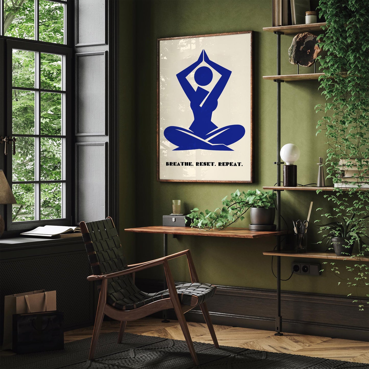 BREATHE. RESET. REPEAT. Yoga Poster Print