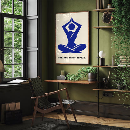 BREATHE. RESET. REPEAT. Yoga Poster Print