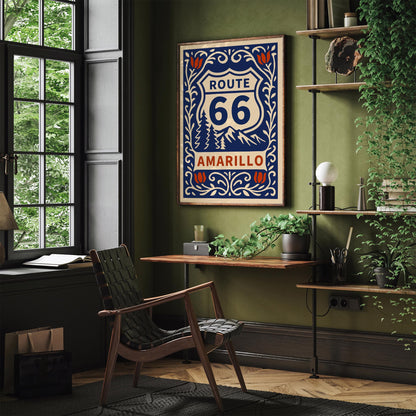 Amarillo Route 66 Travel Poster