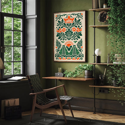 Mexico City Abstract Travel Poster