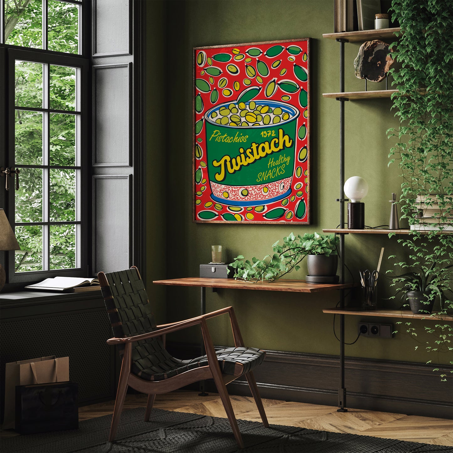 Twistach - Vintage Pop-Art Pistachios Poster