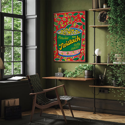 Twistach - Vintage Pop-Art Pistachios Poster