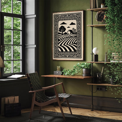 Iowa Landscape Geometric Poster