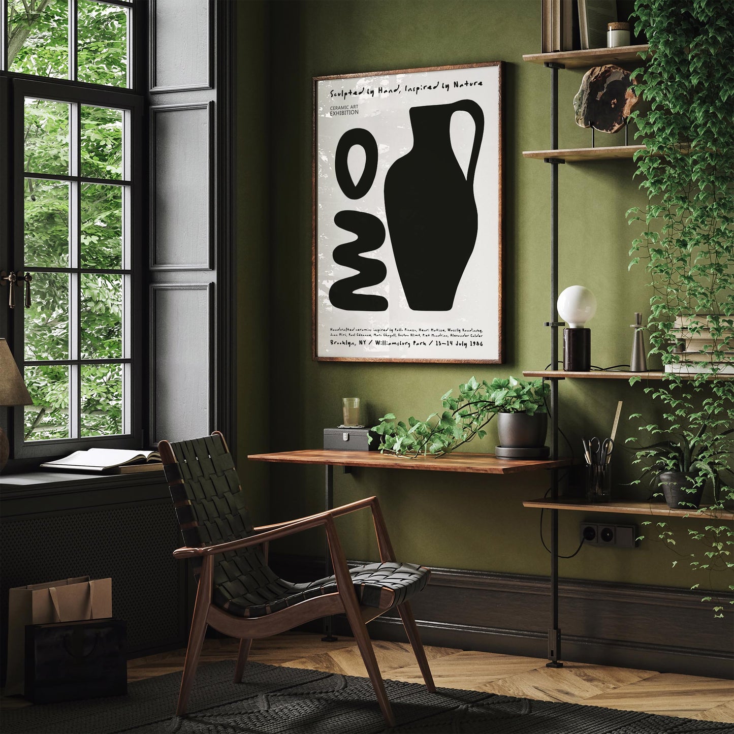 Ceramic Art Exhibition Poster - Modern Black and White Wall Art Print
