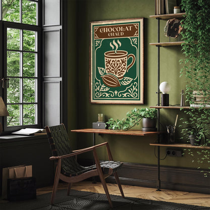 Rococo French Cafe Decor - Hot Chocolate Wall Art