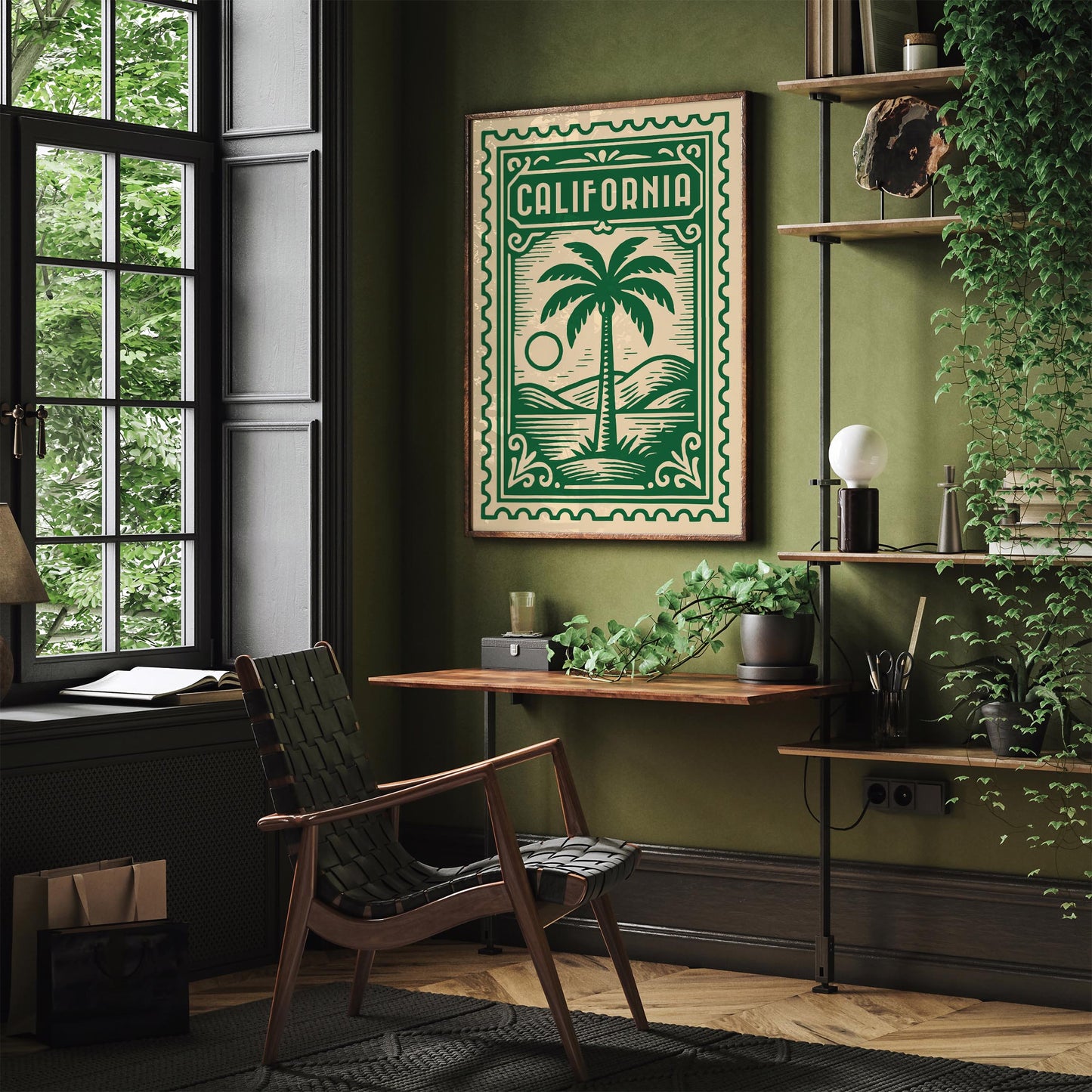 California Green Travel Poster