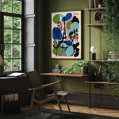 Eclectic Paris Eiffel Tower Poster
