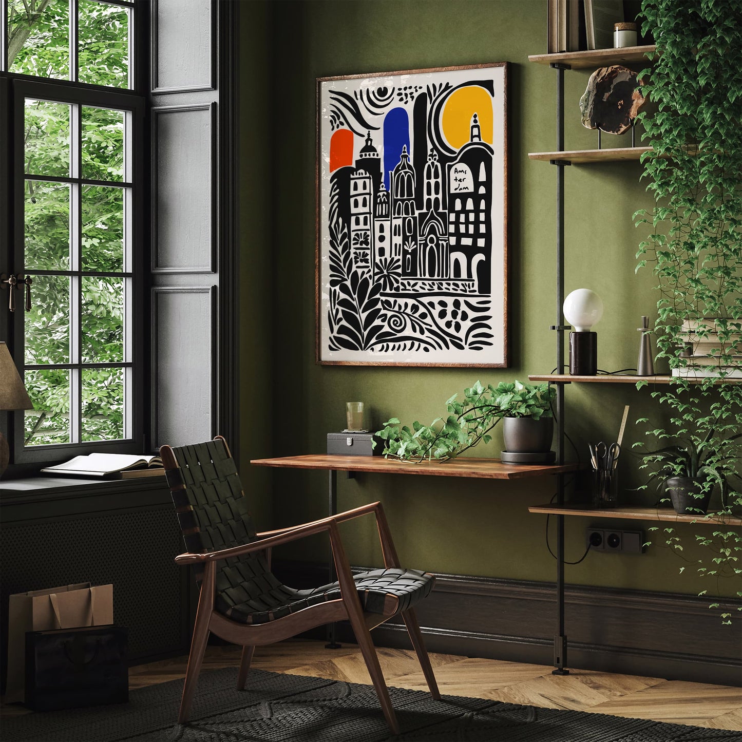 Amsterdam Retro Travel Poster