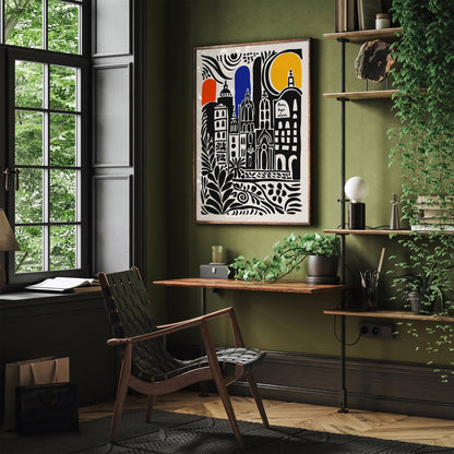 Amsterdam Retro Travel Poster