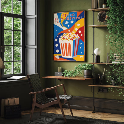 Retro Film Festival Colorful Movie Poster