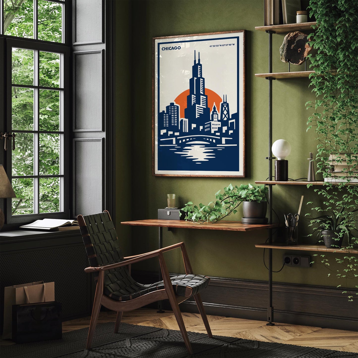 Chicago Modern Travel Poster