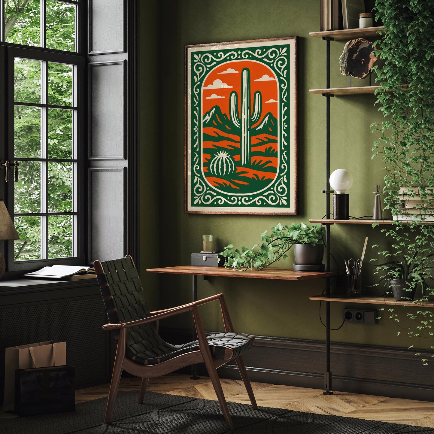 Sonoran Desert Poster - Cacti Plant Wall Art