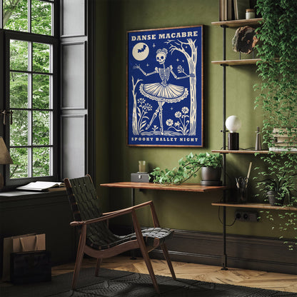 Danse Macabre Spooky Ballet Night Poster