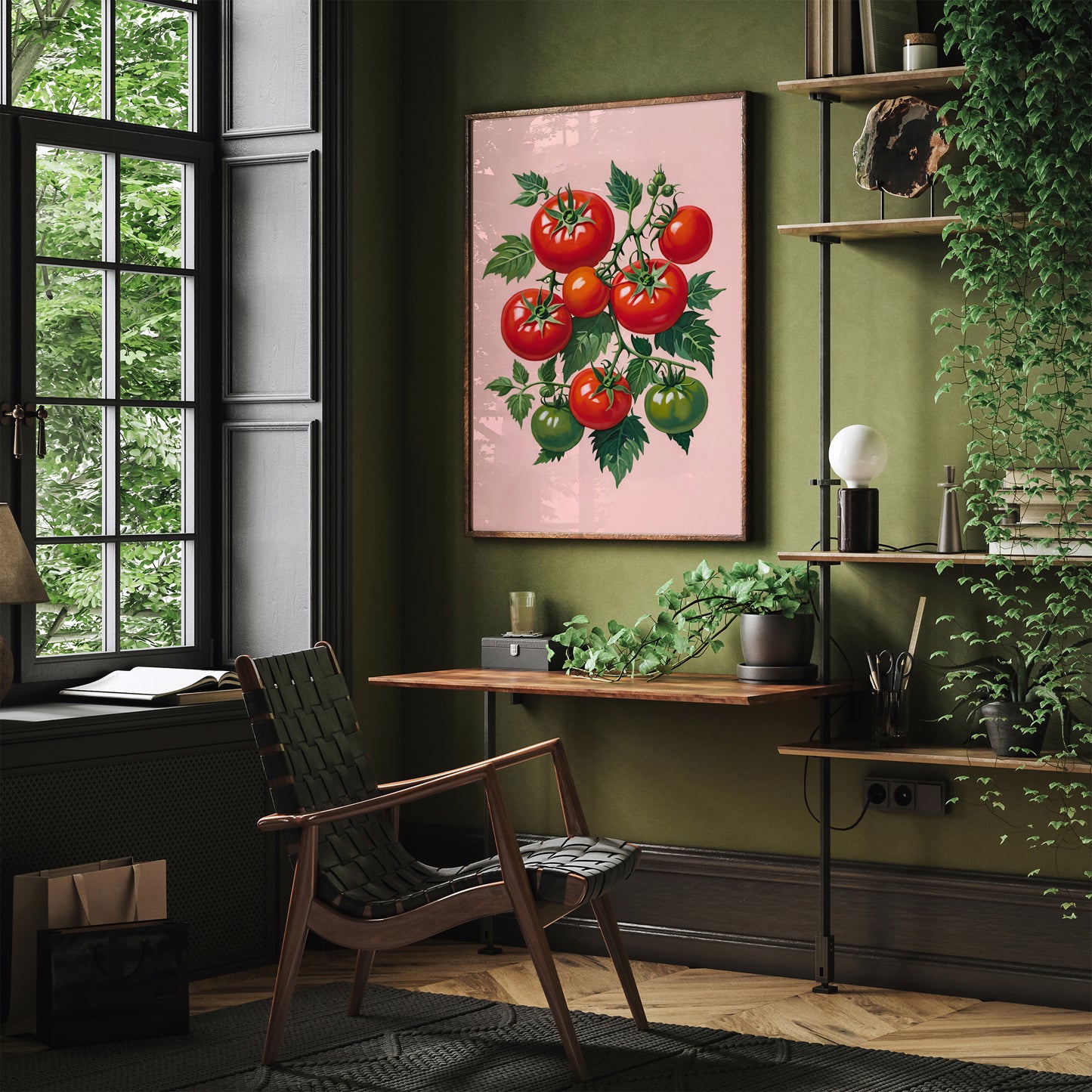 Red Tomatoes Pink Art Print