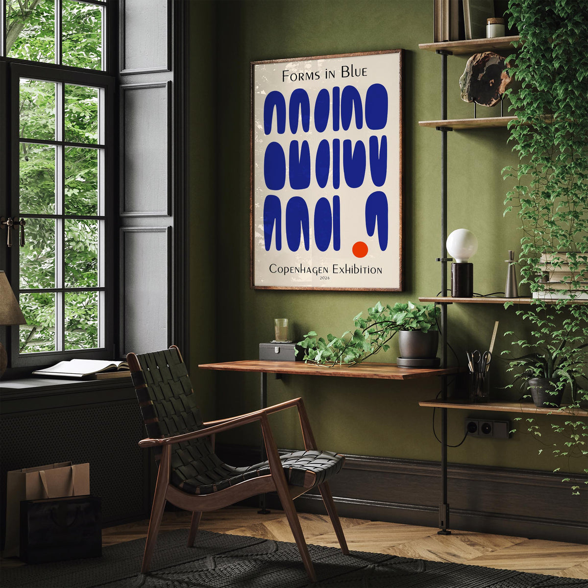 Forms in Blue – Copenhagen Exhibition Poster