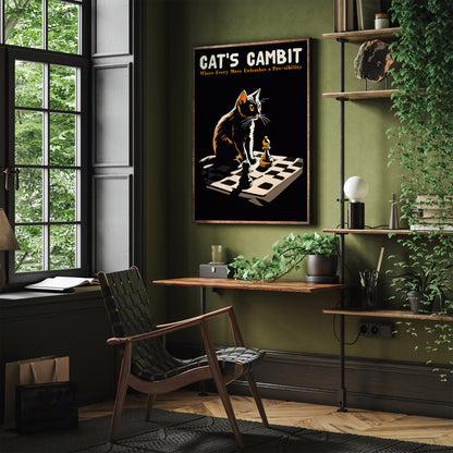 Cat's Gambit Chess Poster