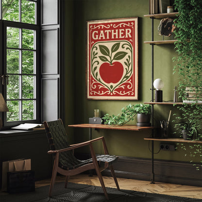 Gather Art Print - Kitchen Quote Poster