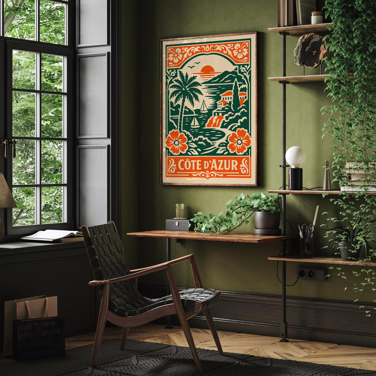 Côte d’Azur Coastal Landscape Travel Poster