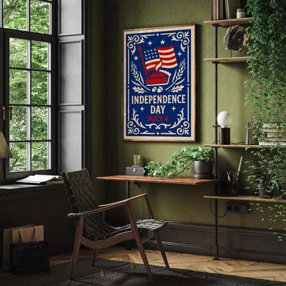 July 4 Independence Day Art Poster