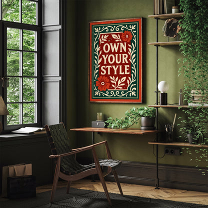 Own Your Style Quote Poster,  Fashion Room Decor