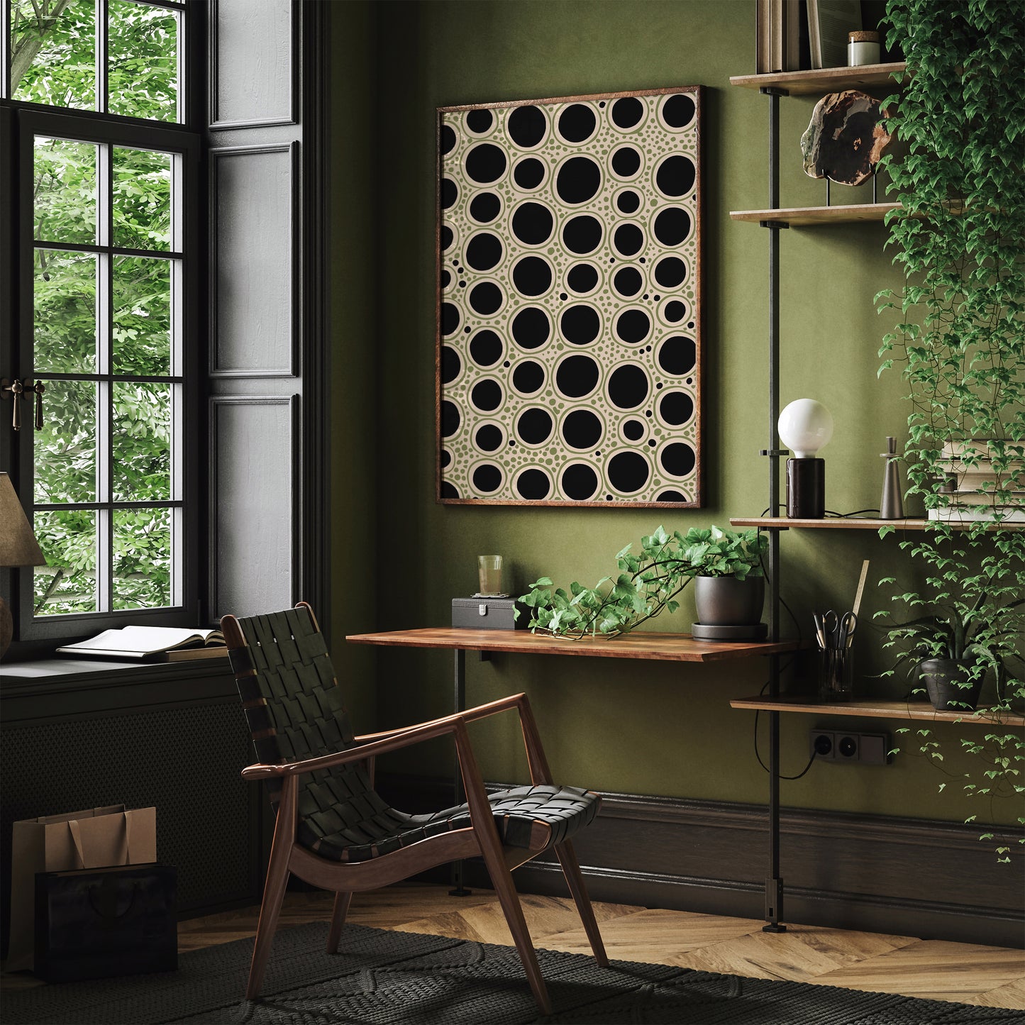 Black Dots Farmhouse Wall Art