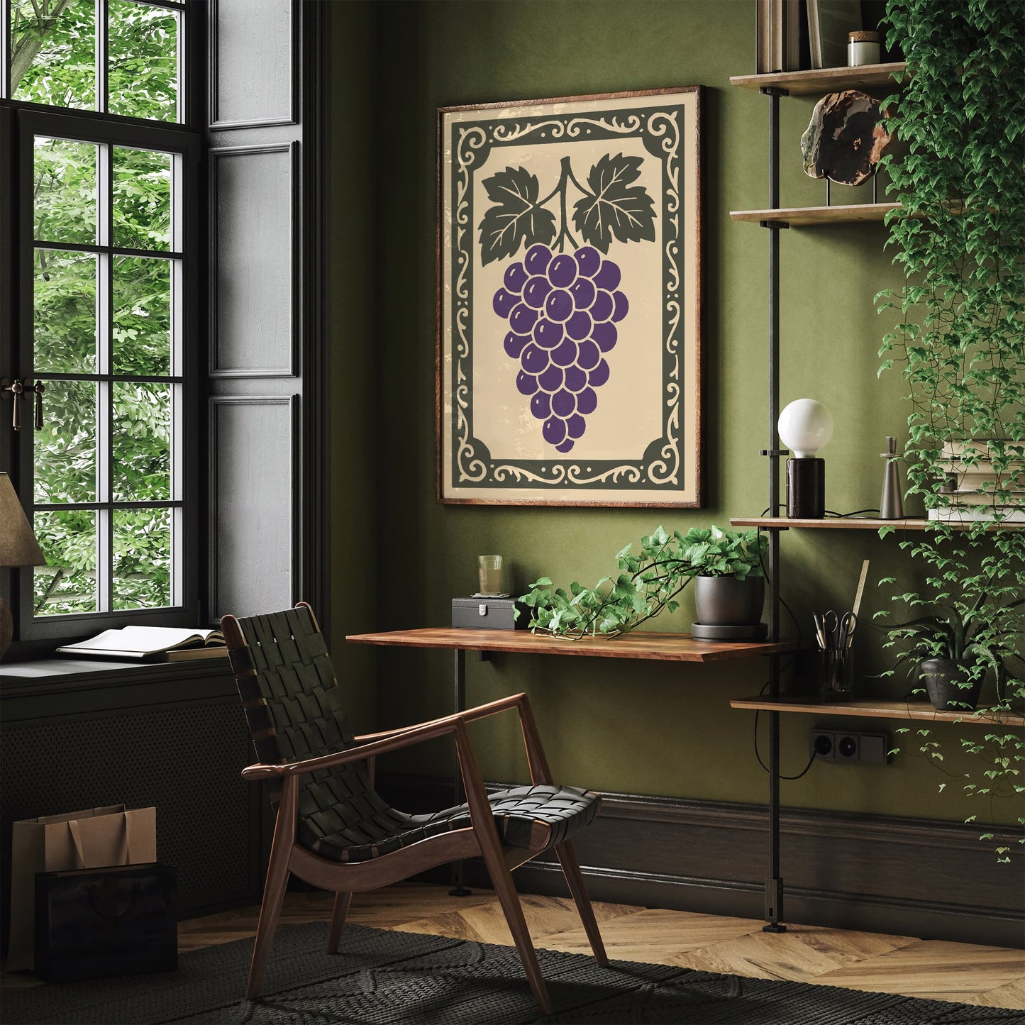 Bunch of Grapes Art Print - Kitchen Victorian Style Wall Art