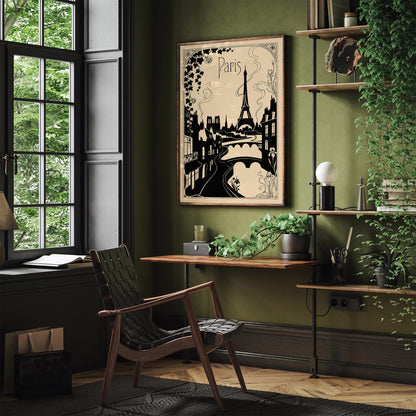 Paris Art Nouveau Travel Poster