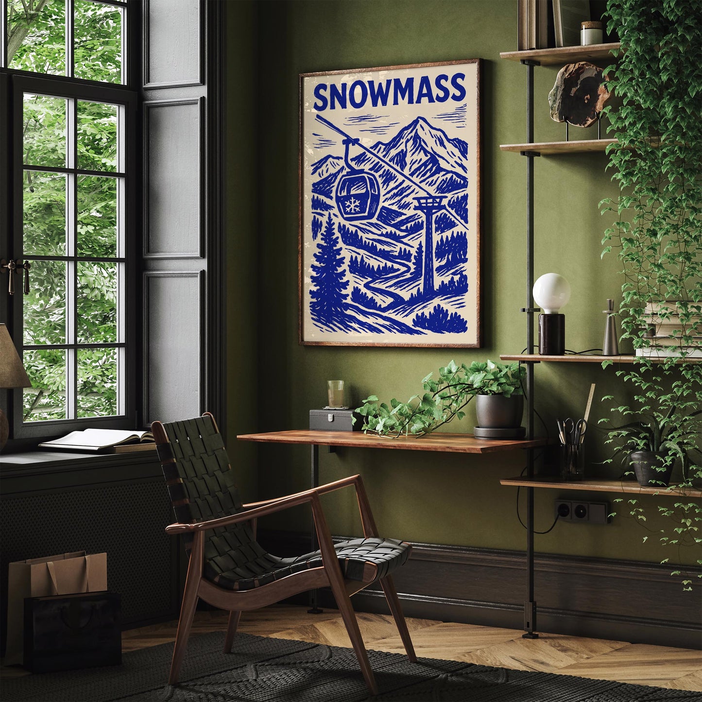 Snowmass Blue Travel Poster