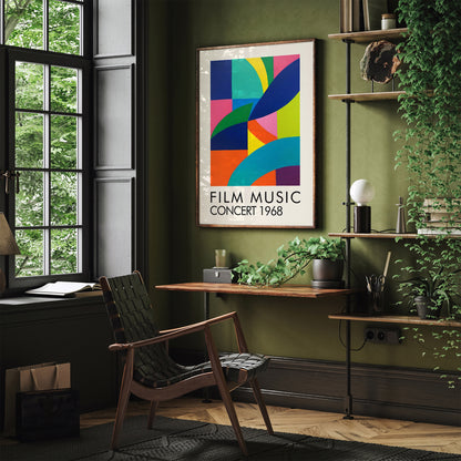 Film Music Concert Colorful Modern Print