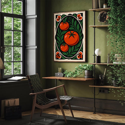 Red Tomatoes Poster - Elegant Kitchen Wall Art