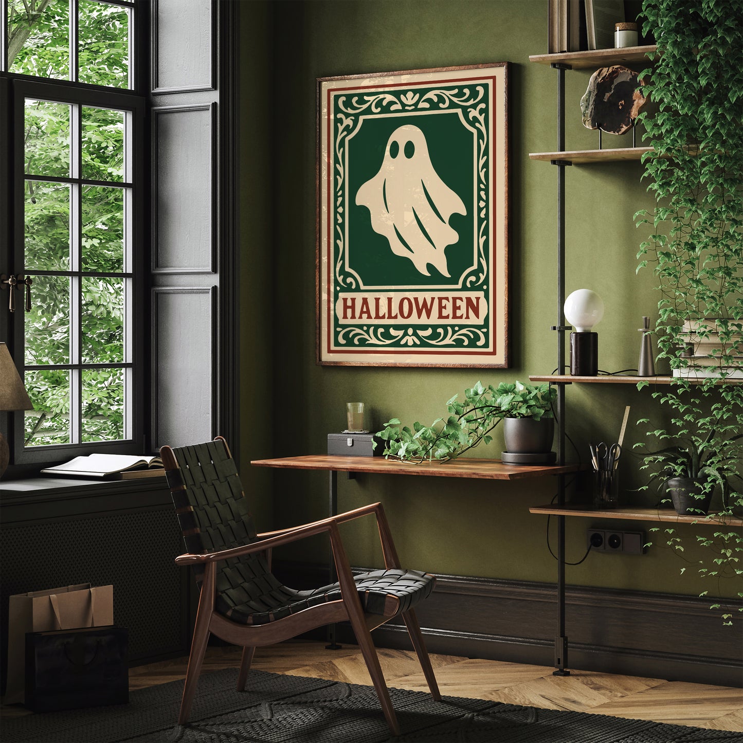 Halloween Ghost Poster -  Victorian Gothic Art Print