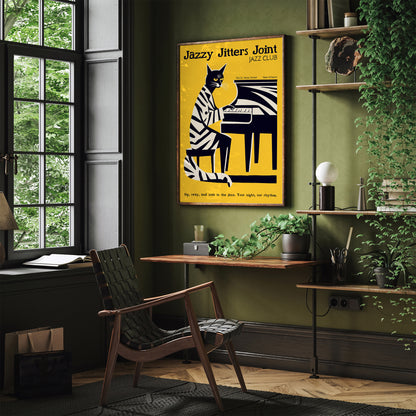 Jazzy Jitters Music Club New Orleans Poster