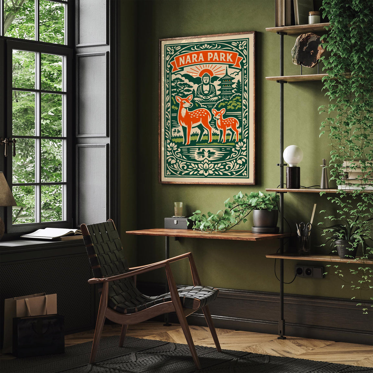 Nara Park Japan Travel Poster