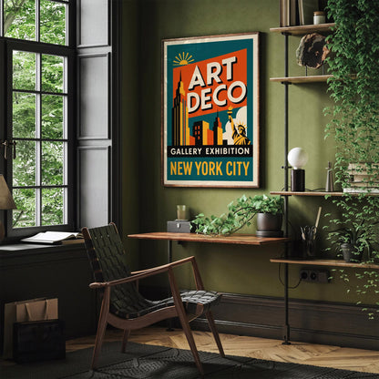 Art Deco Gallery Exhibition New York City Poster