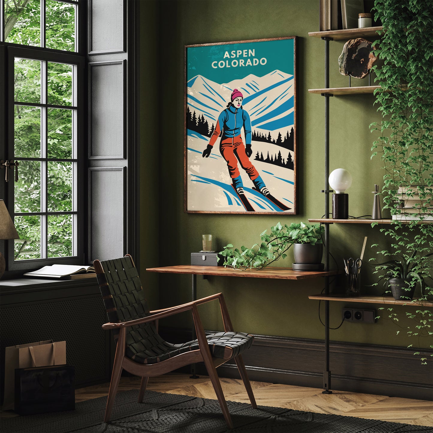 Aspen Colorado Winter Travel Poster