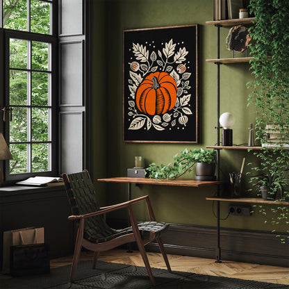 Black Fall Home Decor Art Print