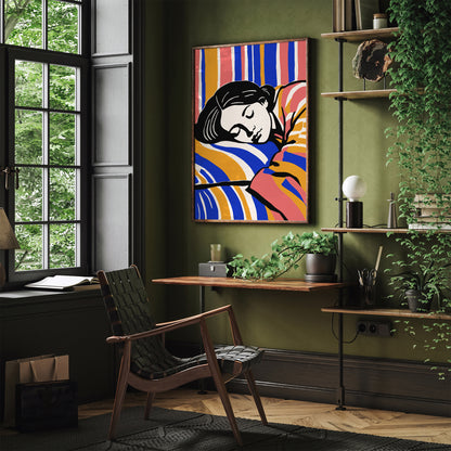 Sleeping Beauty - Woman Portrait Art Print