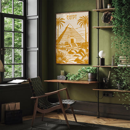 Egypt Travel Yellow Poster