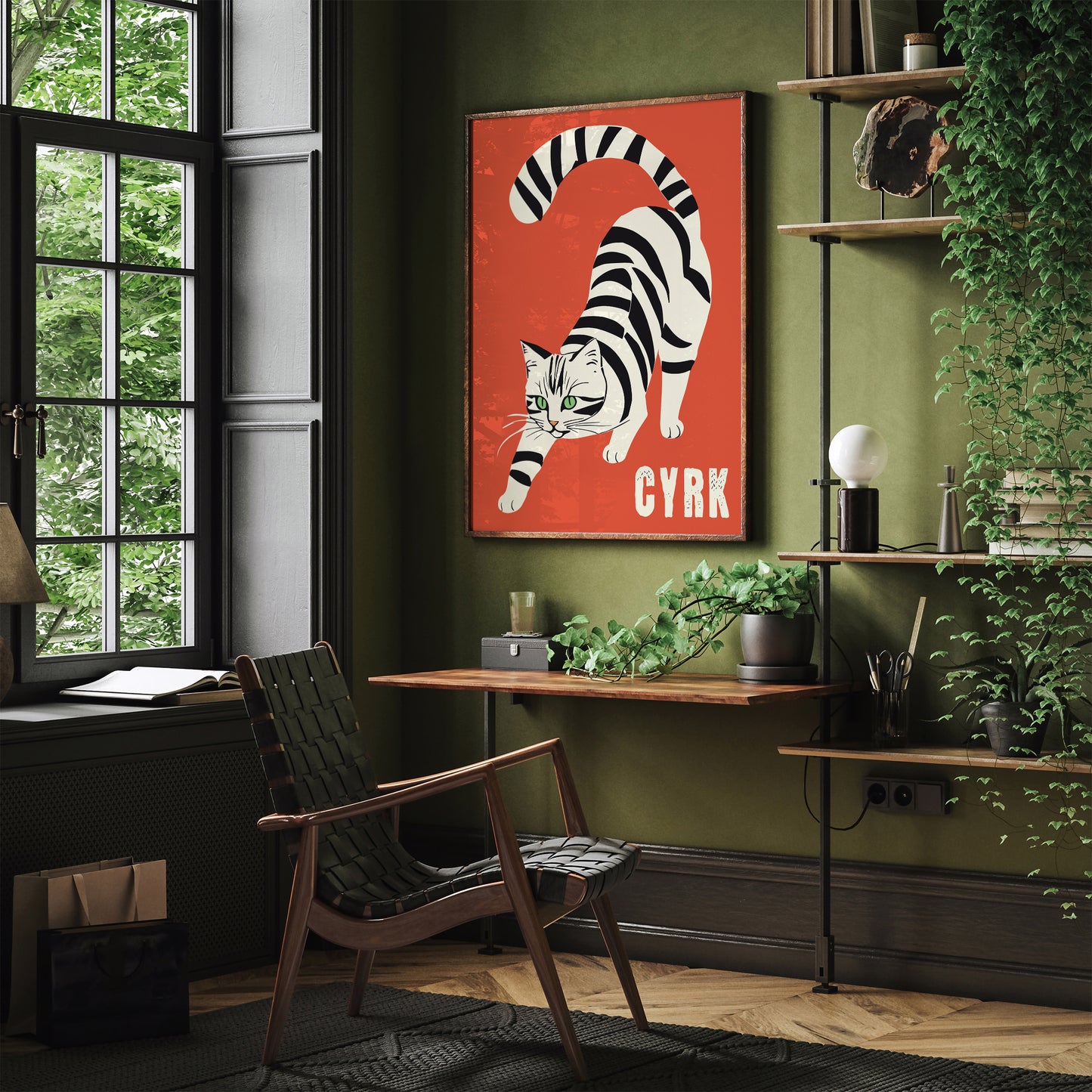 CYRK - Polish Circus Zebra Cat Poster